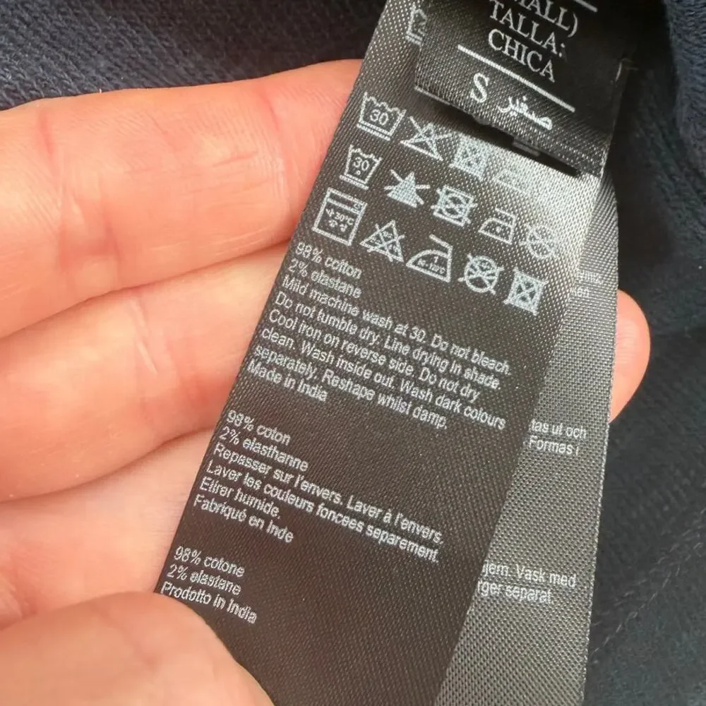 NWT Allsaints Sapphire Blue Esum Short Sleeve Textured Waffle Crewneck T-Shirt - Picture 5 of 8